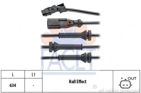 Датчик ABS передній FACET 21.0056