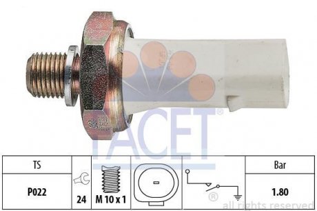 Датчик давления масла FACET 70136