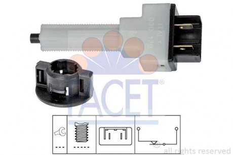 Выключатель фонаря сигнала торможения FACET 7.1080 (фото 1)