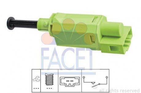 Выключатель, привод сцепления (Tempomat), Выключатель, привод сцепления (управление двигателем) FACET 7.1198 (фото 1)