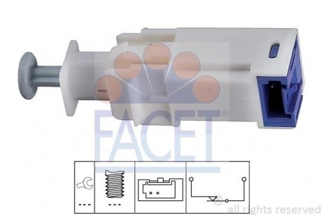 Фото 1 - выключатель, привод сцепления (Tempomat), Выключатель, привод сцепления (управление двигателем.) FACET 7.1241 Выключатель, привод сцепления (Tempomat), Выключатель, привод сцепления (управление двигателем.) FACET 7.1241 (фото 1)