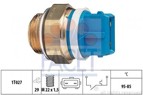 Термовыключатель, вентилятор радиатора FACET 7.5122