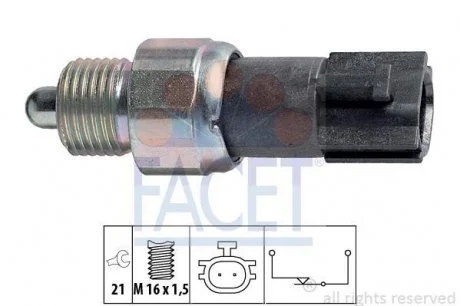 Вимикач фар заднього ходу FACET 7.6232