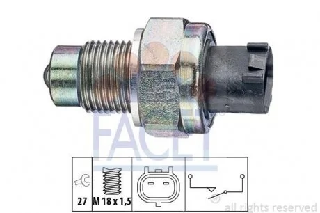 Вимикач фар заднього ходу FACET 7.6295
