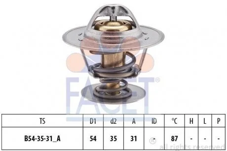 Термостат системи охолодження FACET 7.8223S
