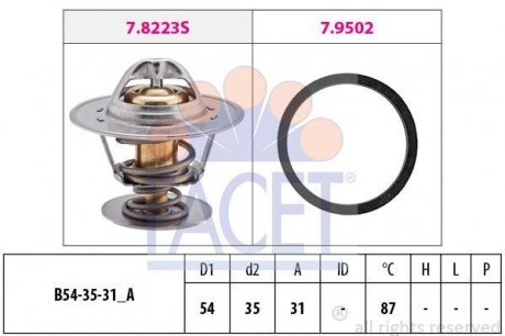 Термостат T4/T5/VW/Audi 1.9D/TD/2.0 FACET 7.8278 (фото 1)