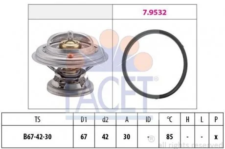 Термостат системи охолодження FACET 7.8280