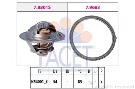 Термостат системи охолодження FACET 7.8803