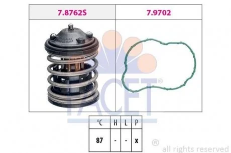 Термостат системи охолодження FACET 7.8827