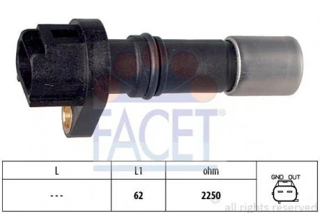 Датчик импульсов, Датчик импульсов, маховик FACET 9.0461