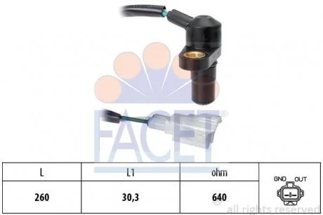 Датчик коленвала FACET 9.0465