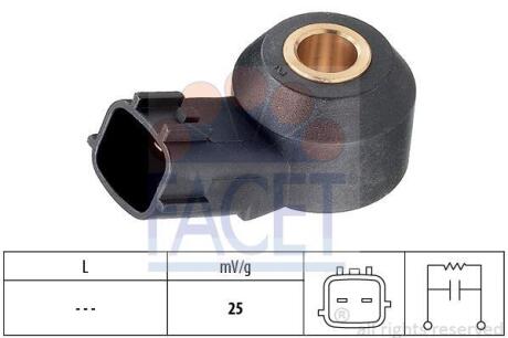 Датчик детонации Mazda 3 (13-), 6 (13-), CX-5 (12-), CX-30 (19-) 1.5, 2.0, 2.5 S FACET 93257 (фото 1)