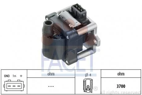 Котушка запалення A80/Caddy/Golf/Passat 1.0-2.5 85-10 FACET 9.8114