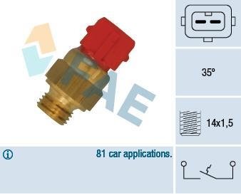 Термовимикач, сигнальної лампи охолоджувальної рідини FAE 35871