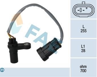 Датчик частоти обертання, керування двигуном, Датчик частоти обертання, автоматична коробка передач FAE 79191 (фото 1)