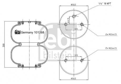 Air Gaiter FEBI BILSTEIN 101268 (фото 1)