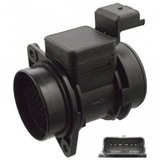 Витратомір повітря (6 pin, модуль) CITROEN C2, C2 ENTERPRISE, C3 I, C3 II, C3 PLURIEL, XSARA, FORD FIESTA V, FUSION, PEUGEOT 1007, 206, 307 1.4D 09.01- FEBI BILSTEIN 104450
