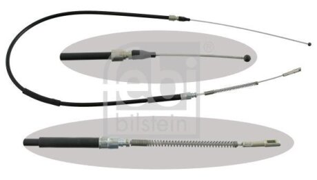Трос стояночного гальма задн Лів/Прав (1725мм, гальма: барабан) MERCEDES T1/TN 2.3-2.9D 07.81-06.95 FEBI BILSTEIN 10592
