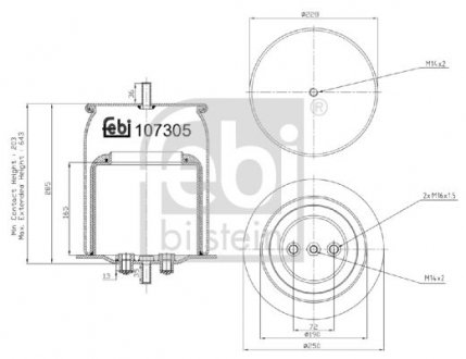 MIECH ZAWIESZENIA TRUCK IVECO STRALIS FEBI BILSTEIN 107305 (фото 1)