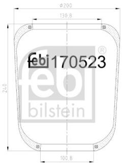 Пневмоподушка IVECO EUROSTAR, EUROTECH MH, EUROTECH MP, STRALIS I, STRALIS II, S-WAY 01.92- FEBI BILSTEIN 170523 (фото 1)