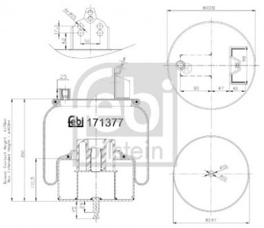 MIECH ZAWIESZENIA PNEUMATYCZNEGO FEBI TRUCK RENAULT MAGNUM FEBI BILSTEIN 171377 (фото 1)