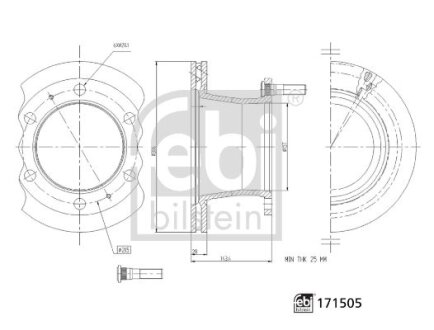 Гальмівний диск FEBI BILSTEIN 171505
