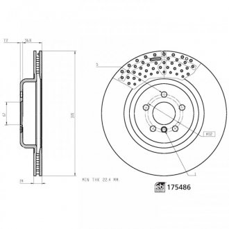Диск тормозной FEBI BILSTEIN 175486 (фото 1)