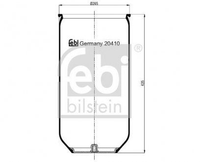 Пневмоподушка підвіски FEBI BILSTEIN 20410