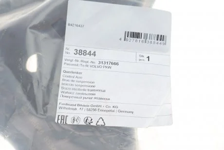 Рычаг независимой подвески колеса, подвеска колеса FEBI BILSTEIN 38844