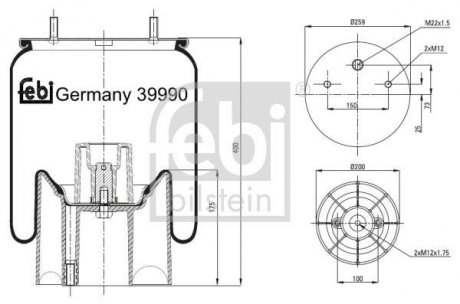 Подушка амортизуюча FEBI BILSTEIN 39990