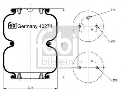 Кожух пневматической рессоры FEBI BILSTEIN 40271 (фото 1)