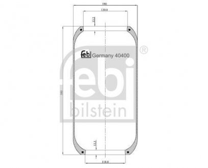 Пневмоподушка FEBI BILSTEIN 40400 (фото 1)