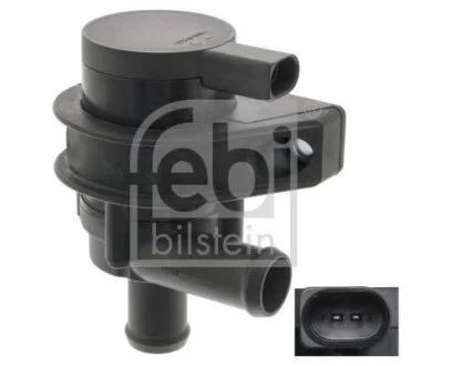 Додатковий водяний насос (електричний) AUDI A3, Q3, TT, SEAT ALHAMBRA, ALTEA, ALTEA XL, LEON, TOLEDO III, SKODA OCTAVIA II, SUPERB II, YETI, VW BEETLE, CC B7, EOS, GOLF V 1.8/2.0 09.04-10.18 FEBI BILSTEIN 49834