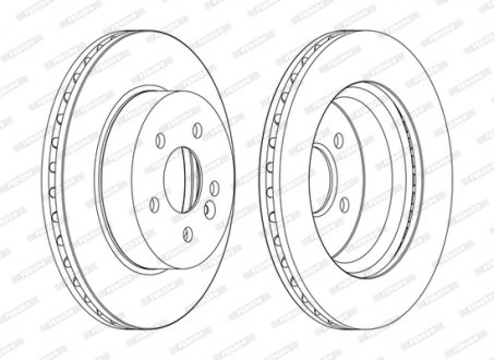 Диск тормозной FERODO DDF1036C (фото 1)