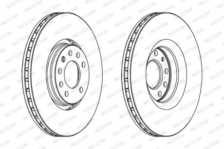 Диск гальмівний FERODO DDF1237C1