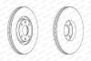 Диск гальмівний (передній) Citroen C4 04-13/Peugeot 207/308 07-14/307 03-09 (302x26) (з покр) (вент.) FERODO DDF1442C (фото 1)