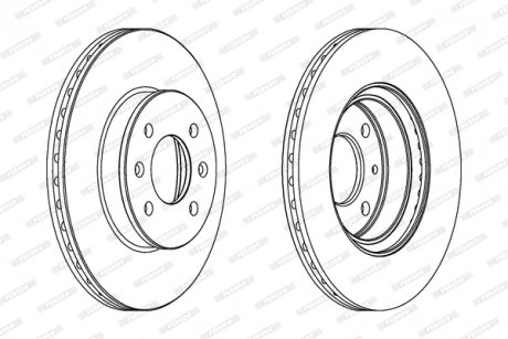 Диск тормозной FERODO DDF1636C (фото 1)