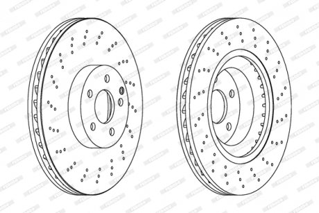 Диск тормозной FERODO DDF1639C1 (фото 1)