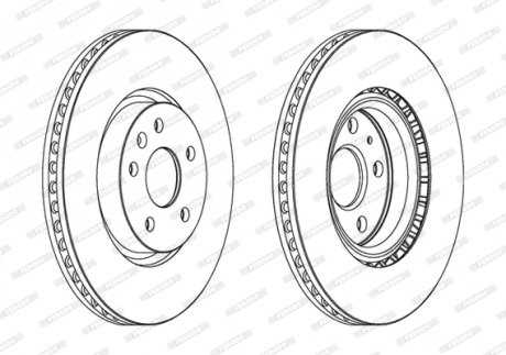 Диск тормозной FERODO DDF1723C (фото 1)
