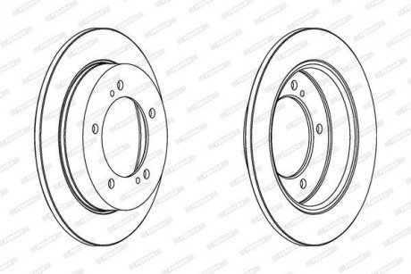Диск гальмівний (передній) Suzuki Jimny 98- (290x10) FERODO DDF351C