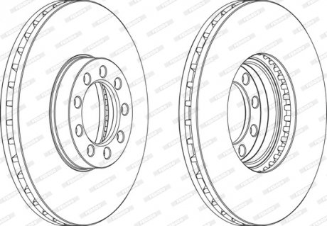 Диск тормозной FERODO FCR329A (фото 1)