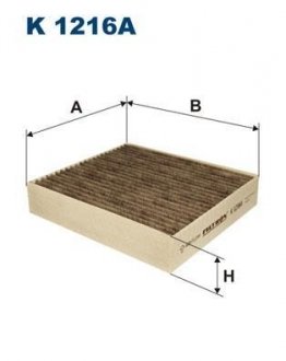 Фильтр, воздух во внутренном пространстве FILTRON K1216A (фото 1)