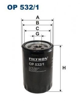 Фільтр масла FILTRON OP532/1
