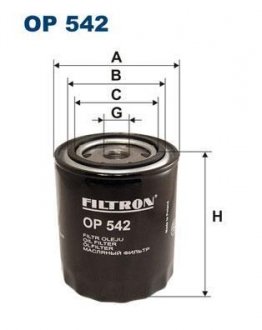 Фільтр масла FILTRON OP542 (фото 1)