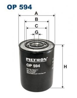 Масляный фильтр FILTRON OP594 (фото 1)