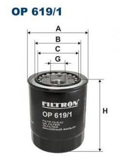 Масляный фильтр FILTRON OP619/1 (фото 1)