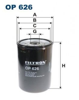 Фільтр масла FILTRON OP626 (фото 1)