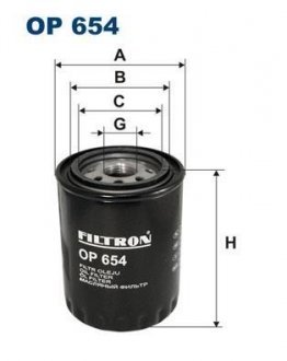 Масляный фильтр FILTRON OP654 (фото 1)