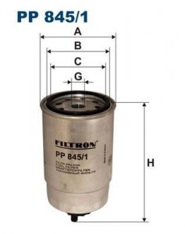 Фільтр палива FILTRON PP845/1
