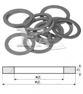 FISCHER Шайба медная 4,00 x 8,00 x 1,00мм Fischer Automotive One (FA1) 181.420.010 (фото 1)